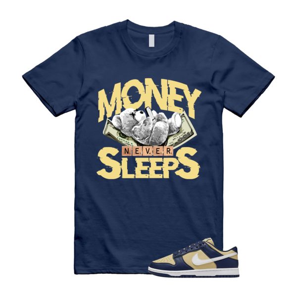 Dunk Midnight Navy Team Gold Next Nature Low White T Shirt Match MNS Jezsport.com