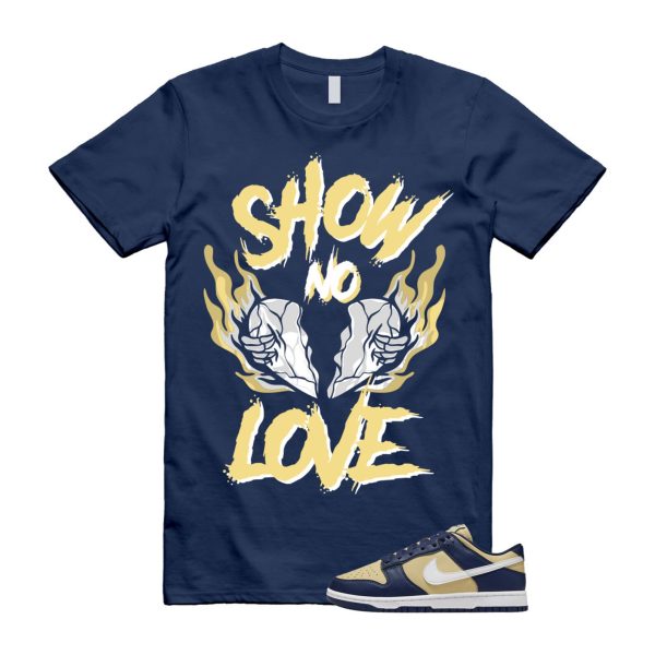 Dunk Midnight Navy Team Gold Next Nature Low White T Shirt Match NO LOVE Jezsport.com