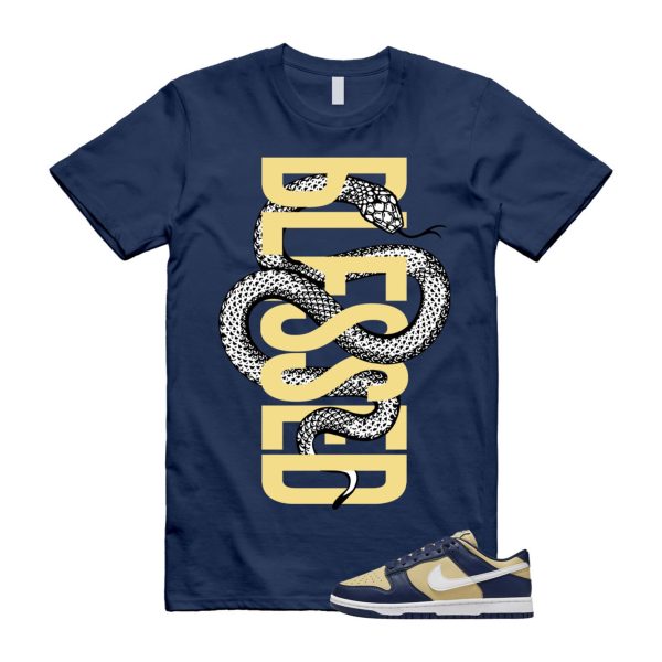 Dunk Midnight Navy Team Gold Next Nature Low White T Shirt Match SNAKEBLS Jezsport.com