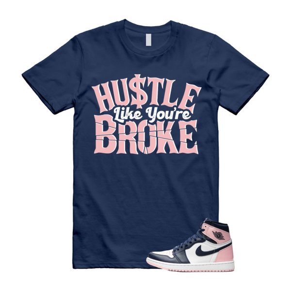 Atmosphere 1 Laser Pink White Obsidian Retro High OG Navy Blue T Shirt Match BROKE Jezsport.com