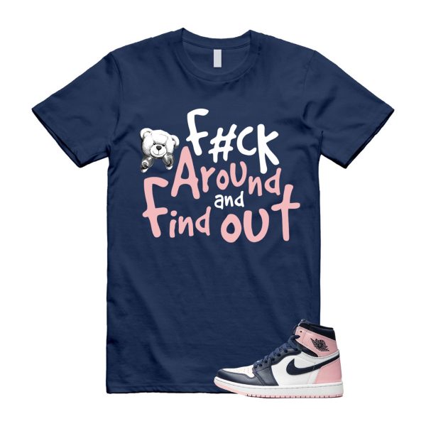 Atmosphere 1 Laser Pink White Obsidian Retro High OG Navy Blue T Shirt Match FCK Jezsport.com