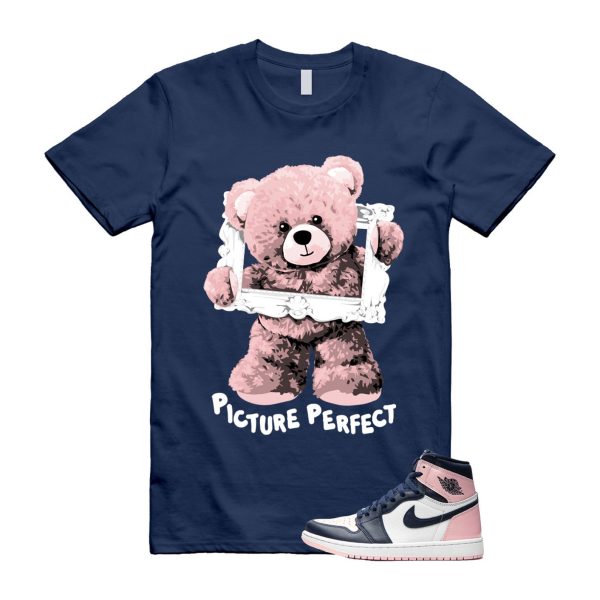 Atmosphere 1 Laser Pink White Obsidian Retro High OG Navy Blue T Shirt Match PIC Jezsport.com