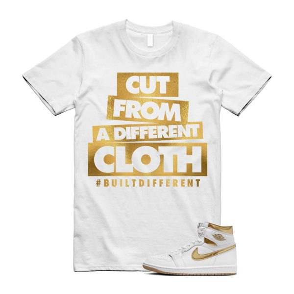 Metallic Gold 1 White Gum Light Brown Retro High OG T Shirt Match CLOTH Jezsport.com