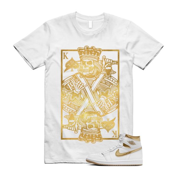 Metallic Gold 1 White Gum Light Brown Retro High OG T Shirt Match KC Jezsport.com