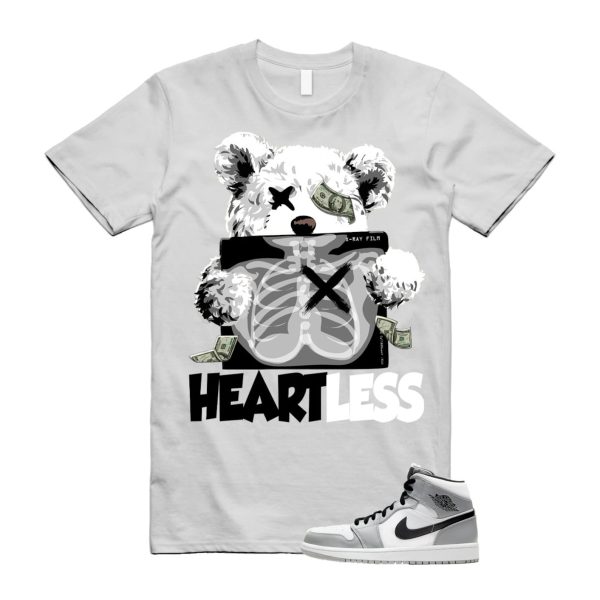 Light Smoke Grey 1 Mid Black White T Shirt Match HEART Jezsport.com