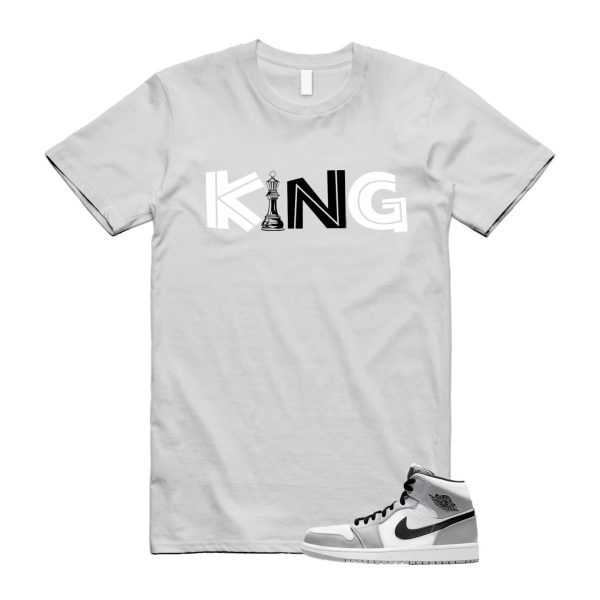 Light Smoke Grey 1 Mid Black White T Shirt Match KING Jezsport.com