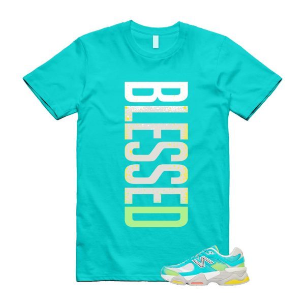 Cyan Burst 9060 Virtual Blue White Reflection Grey Guava Sunflower Yellow GS T Shirt Match VERTBLS Jezsport.com