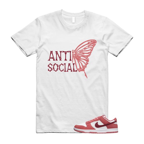 Dunk Valentine's Day Low Team Red Adobe Dragon White T Shirt Match ASB Jezsport.com