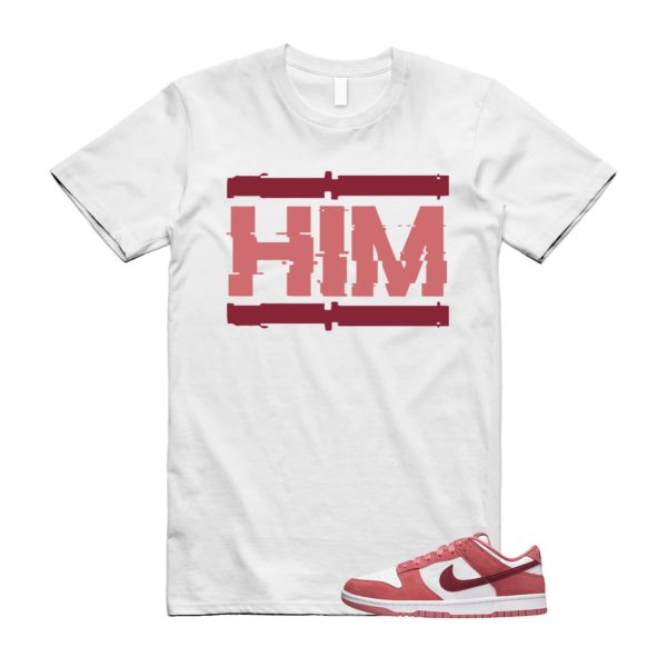 Dunk Valentine's Day Low Team Red Adobe Dragon White T Shirt Match HIM Jezsport.com