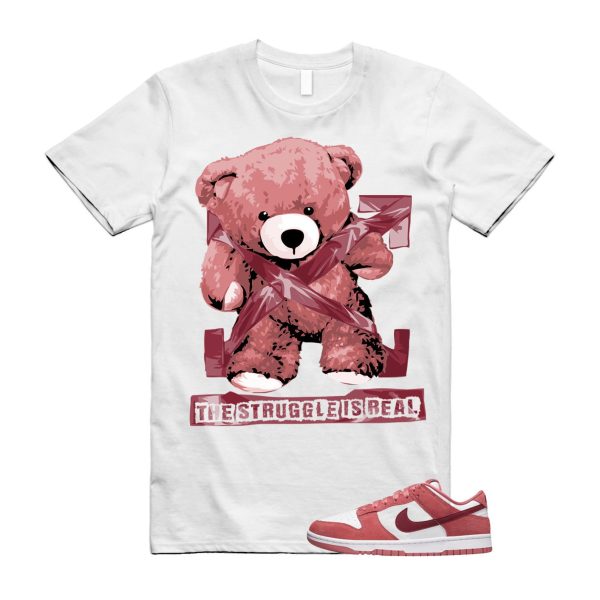 Dunk Valentine's Day Low Team Red Adobe Dragon White T Shirt Match STRUG Jezsport.com