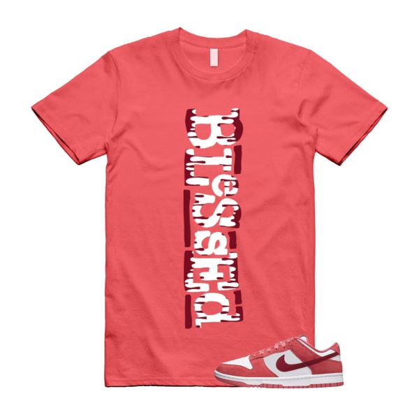 Dunk Valentine's Day Low Team Red Adobe Dragon White T Shirt Match B2 Jezsport.com