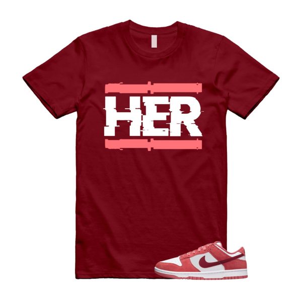 Dunk Valentine's Day Low Team Red Adobe Dragon White T Shirt Match HER Jezsport.com