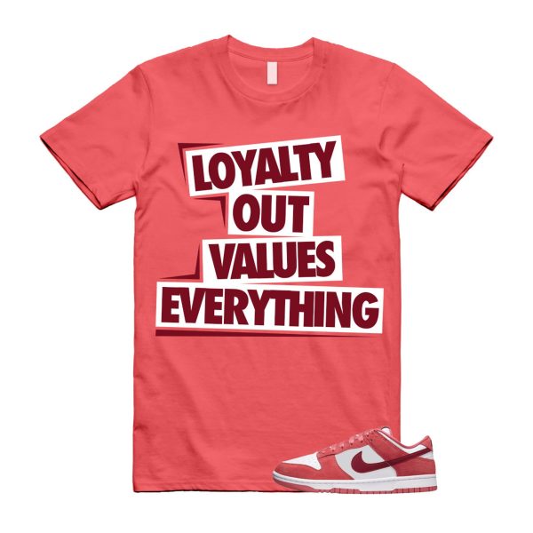 Dunk Valentine's Day Low Team Red Adobe Dragon White T Shirt Match LOVE Jezsport.com