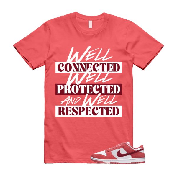 Dunk Valentine's Day Low Team Red Adobe Dragon White T Shirt Match WELL Jezsport.com