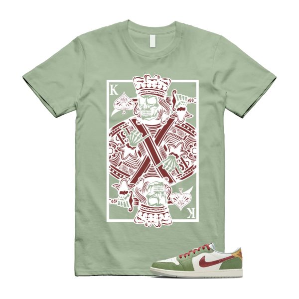 Year of the Dragon 1 Retro Low OG Sail Black Varsity Red Muslin T Shirt Match KC Jezsport.com