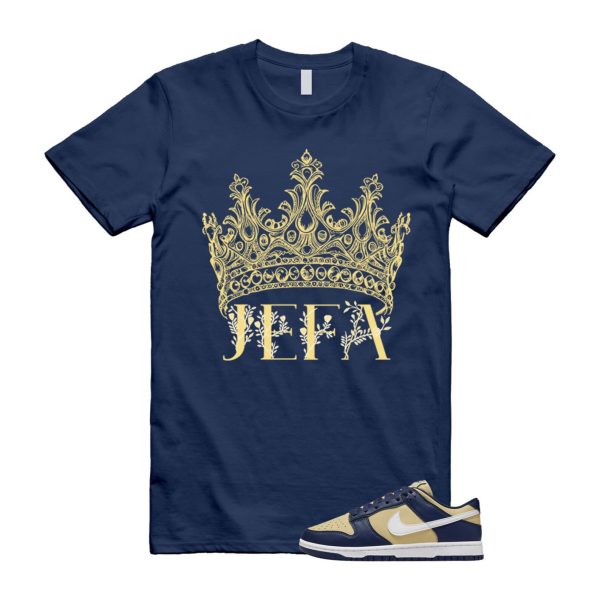 Dunk Midnight Navy Team Gold Next Nature Low White T Shirt Match JEFA Jezsport.com