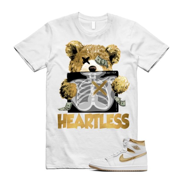 Metallic Gold 1 White Gum Light Brown Retro High OG T Shirt Match HEART Jezsport.com