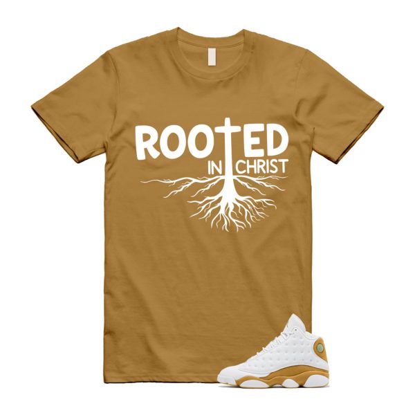 Wheat 13 AJ13 White T Shirt Match ROOTED Jezsport.com