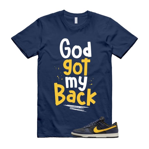 Dunk Vintage Michigan Midnight Navy Sail Black Tour Yellow Low T Shirt Match GOD Jezsport.com