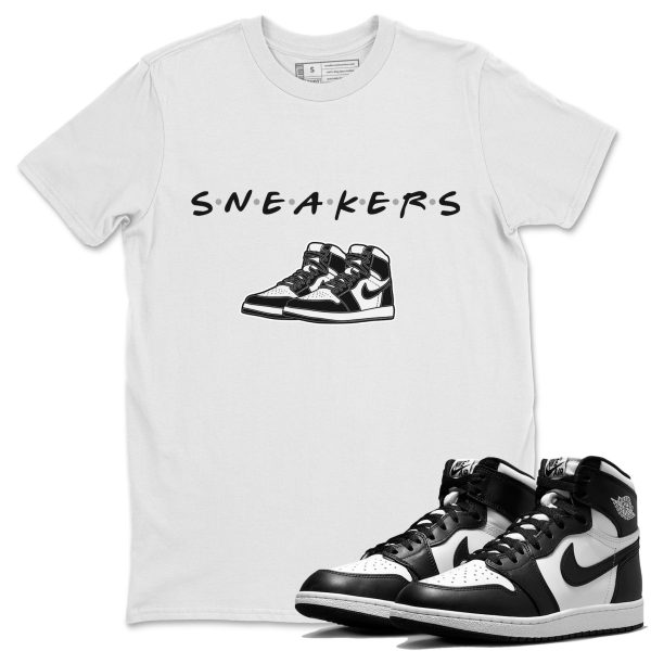 Sneakers Unisex Crew Neck Cotton Streetwear Brand 1s Black White Shirts To Match Sneakers Jezsport.com