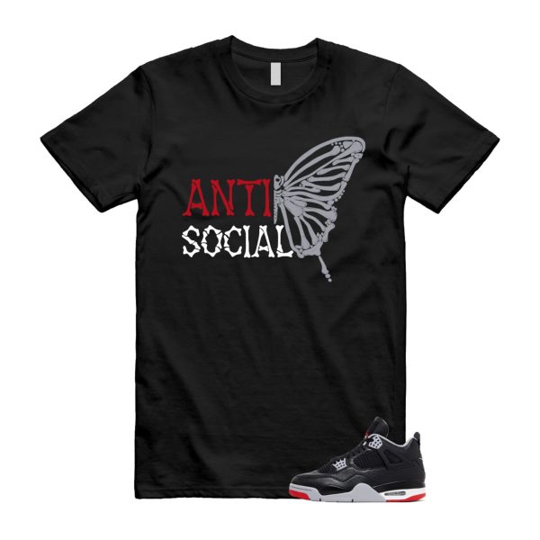 4 Bred Reimagined Black Cement Grey Varsity Red Summit White Retro T Shirt Match ASB Jezsport.com