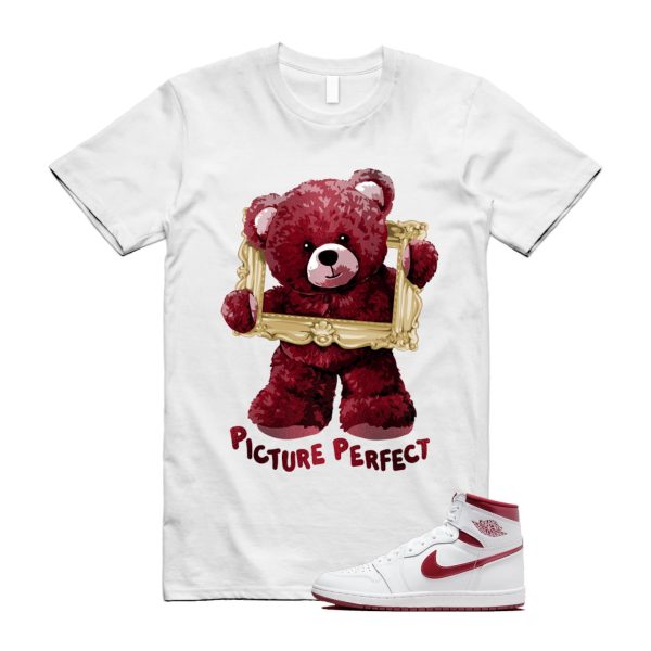 Metallic Burgundy 1 Team Red White Retro High 85 OG T Shirt Match PIC Jezsport.com