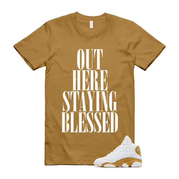 Wheat 13 AJ13 White T Shirt Match STAYBLS Jezsport.com