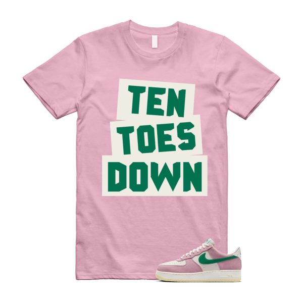 Air Force Pink Malachite 1 Low '07 LV8 Medium Soft Sail Alabaster T Shirt Match TTD Jezsport.com