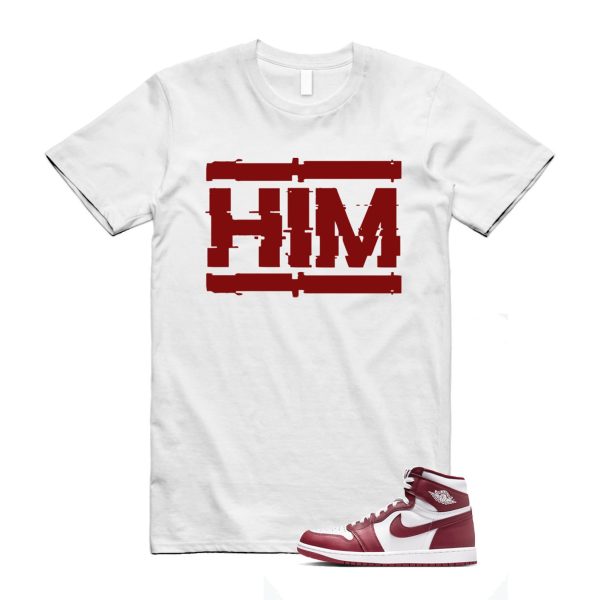 1 Artisanal Team Red Retro High OG White T Shirt Match HIM, DZ5485 160 Jezsport.com