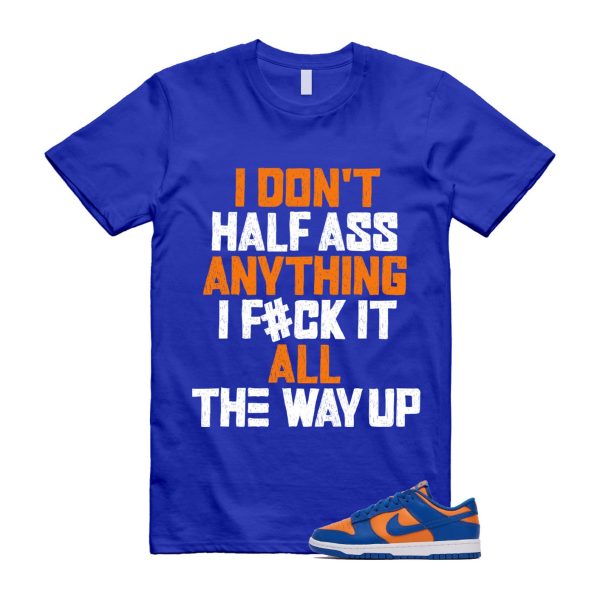 Dunk Knicks Team Royal Blue Orange Low Bright Ceramic T Shirt Match HALF Jezsport.com