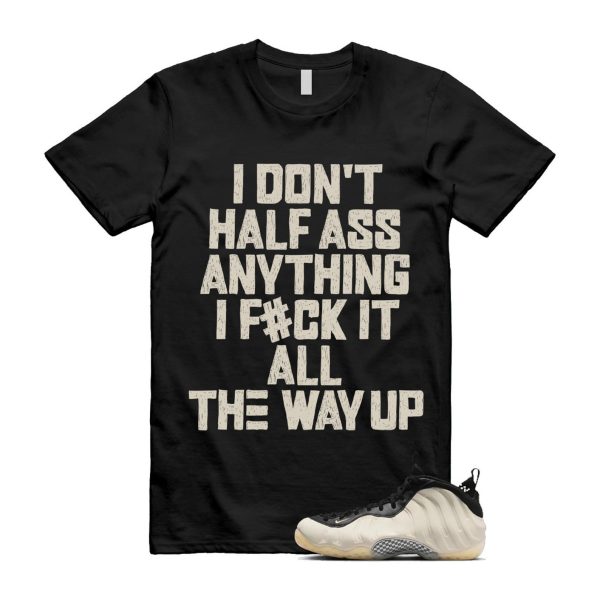 Foamposite Orewood Air One Light Brown Black Team Gold Chrome T Shirt Match HALF Jezsport.com