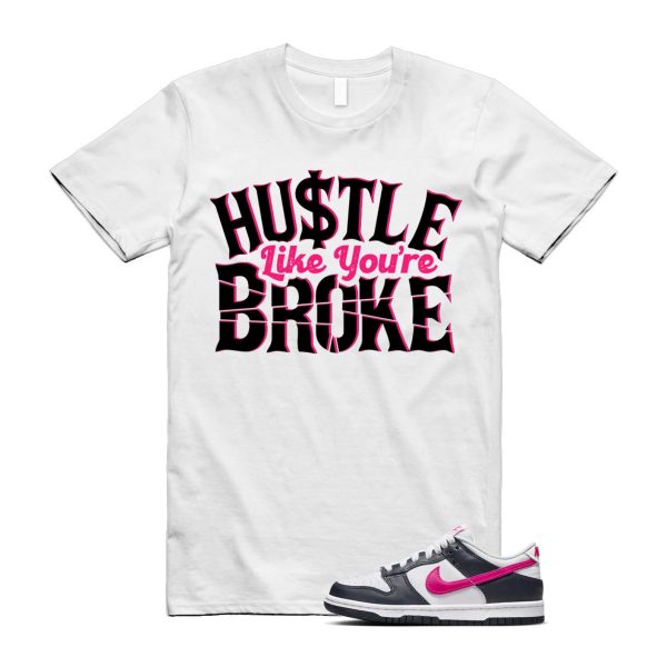 Dunk Obsidian Fierce Pink White Low GS T Shirt Match BROKE Jezsport.com