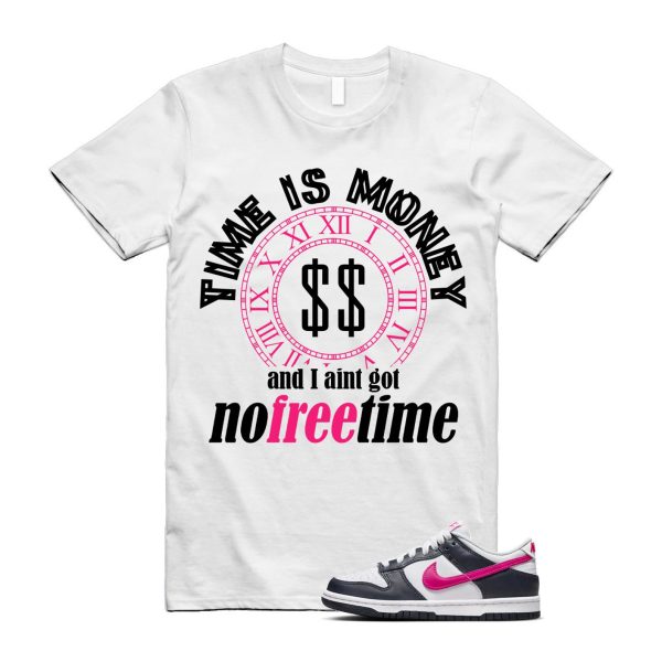 Dunk Obsidian Fierce Pink White Low GS T Shirt Match FREE TIME Jezsport.com