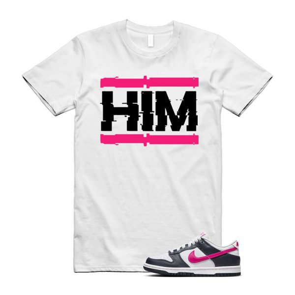 Dunk Obsidian Fierce Pink White Low GS T Shirt Match HIM Jezsport.com