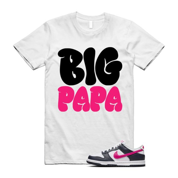 Dunk Obsidian Fierce Pink White Low GS T Shirt Match PAPA Jezsport.com