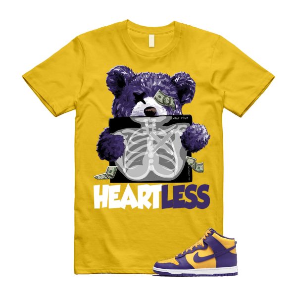 Dunk Lakers University Gold Court Purple High White T Shirt Match HEART Jezsport.com