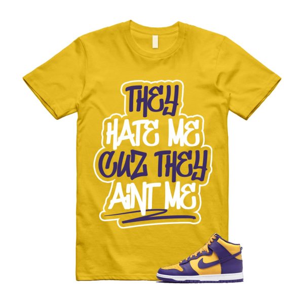 Dunk Lakers University Gold Court Purple High White T Shirt Match AINT ME Jezsport.com