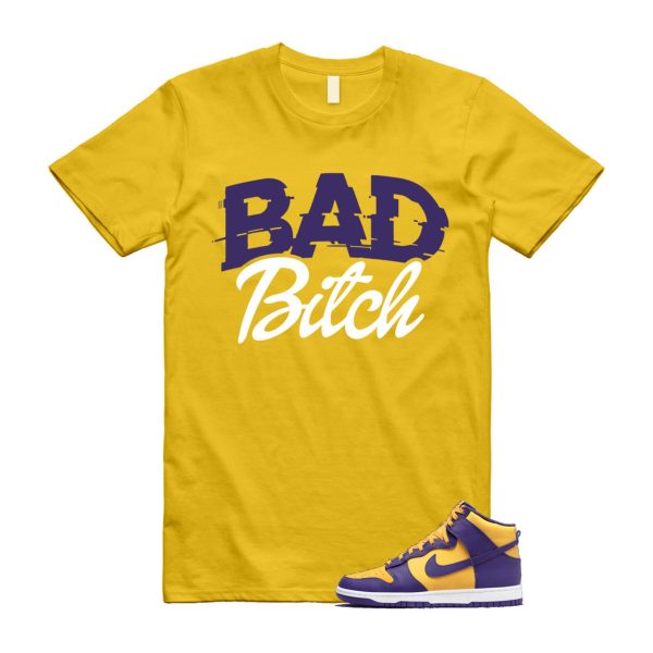 Dunk Lakers University Gold Court Purple High White T Shirt Match BB Jezsport.com