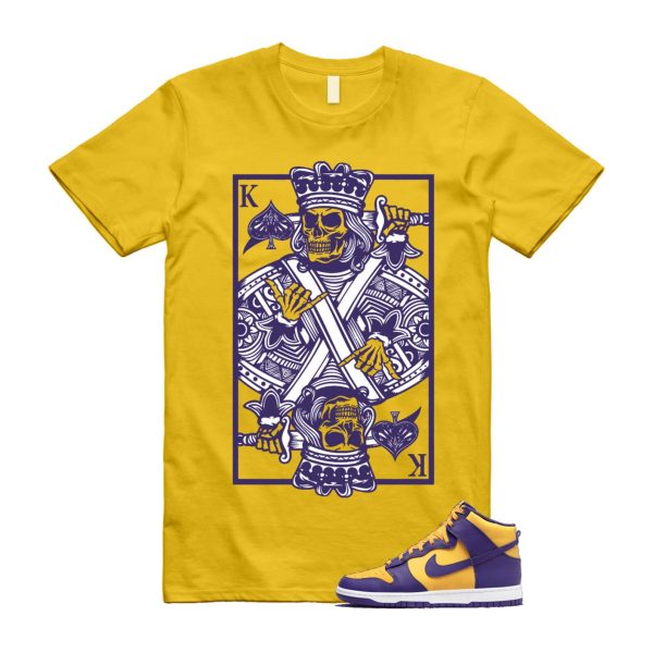 Dunk Lakers University Gold Court Purple High White T Shirt Match KC Jezsport.com