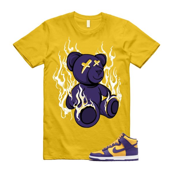 Dunk Lakers University Gold Court Purple High White T Shirt Match LIT Jezsport.com