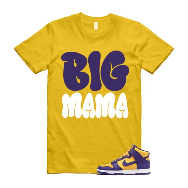 Dunk Lakers University Gold Court Purple High White T Shirt Match MAMA Jezsport.com