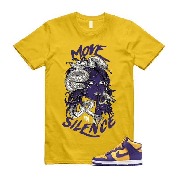 Dunk Lakers University Gold Court Purple High White T Shirt Match MIS Jezsport.com