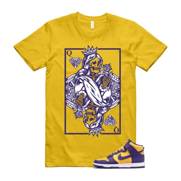 Dunk Lakers University Gold Court Purple High White T Shirt Match QC Jezsport.com