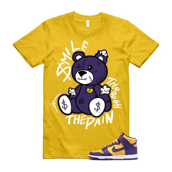 Dunk Lakers University Gold Court Purple High White T Shirt Match SM2 Jezsport.com