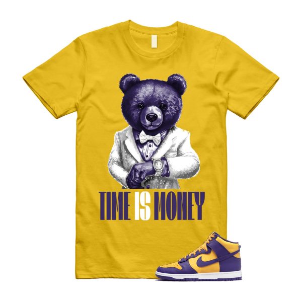 Dunk Lakers University Gold Court Purple High White T Shirt Match TIM Jezsport.com