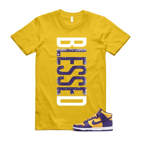 Dunk Lakers University Gold Court Purple High White T Shirt Match VERTBLS Jezsport.com