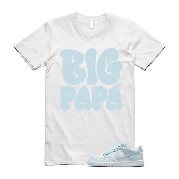 Dunk White Glacier Blue Low GS T Shirt Match PAPA Jezsport.com