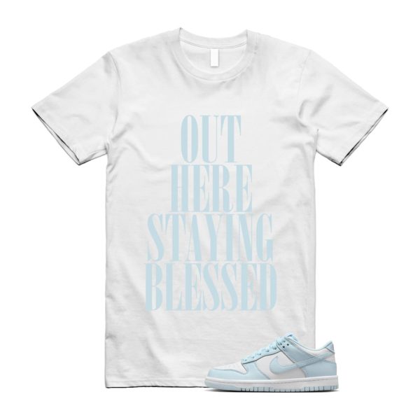 Dunk White Glacier Blue Low GS T Shirt Match STAYBLS Jezsport.com