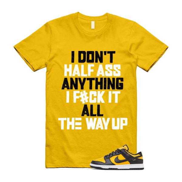 Dunk Reverse Goldenrod University Gold Black White Low T Shirt Match HALF Jezsport.com