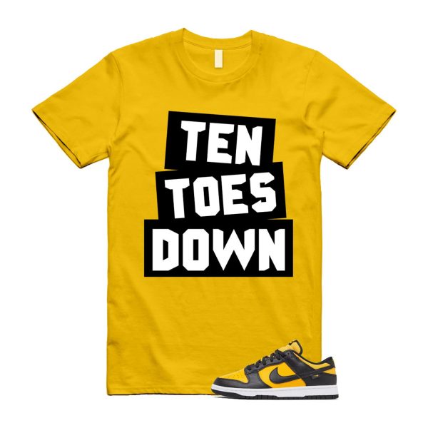 Dunk Reverse Goldenrod University Gold Black White Low T Shirt Match TTD Jezsport.com